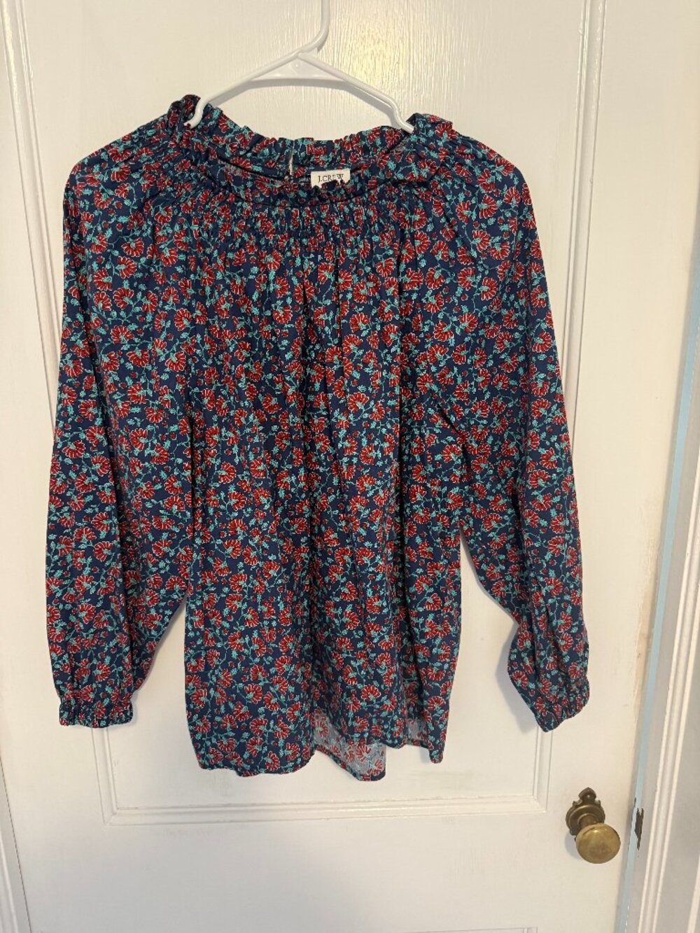 J Crew Floral Blouse-XL